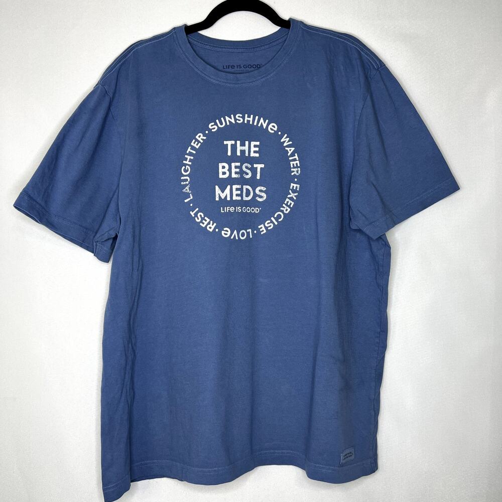 LIFE IS GOOD WOMEN'S THE BEST MEDS CRUSHER TEE T-SHIRT SIZE XL